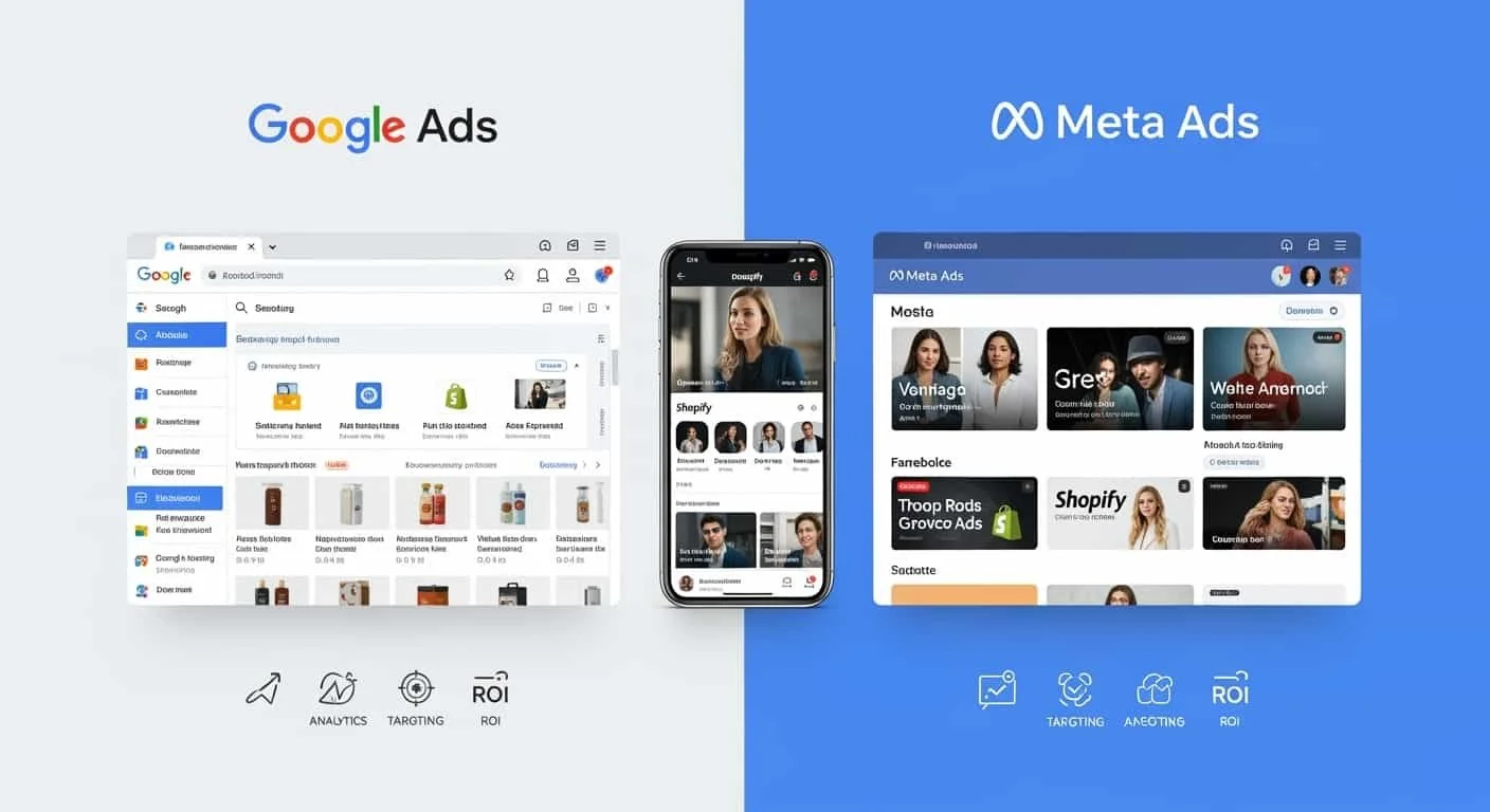 Google Ads vs Meta Ads pour votre boutique Shopify