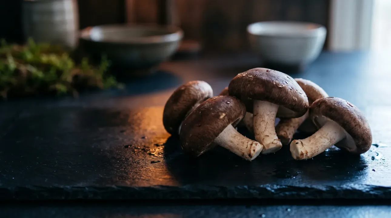 AI-render van shiitake voor het AHCC-ingredient